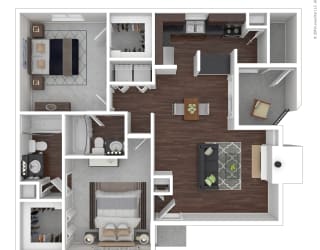 B1 Floor Plan at Infinity on the Mark, Texas, 75243